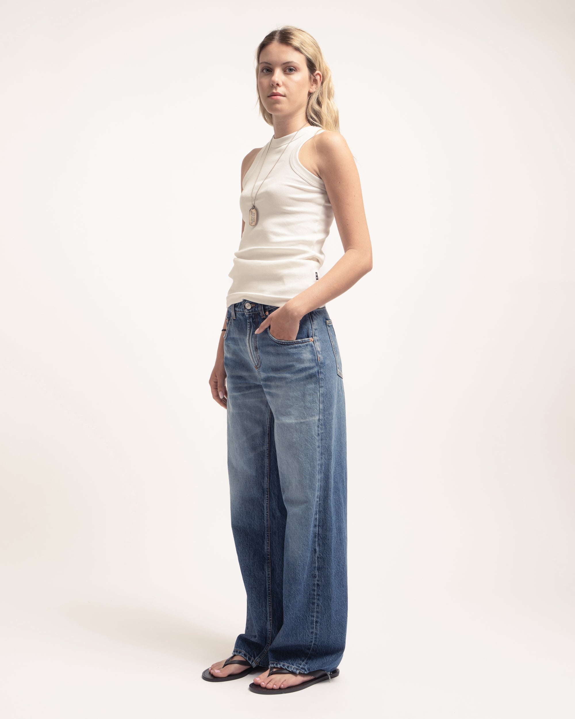 Pop jeans gamba ampia
