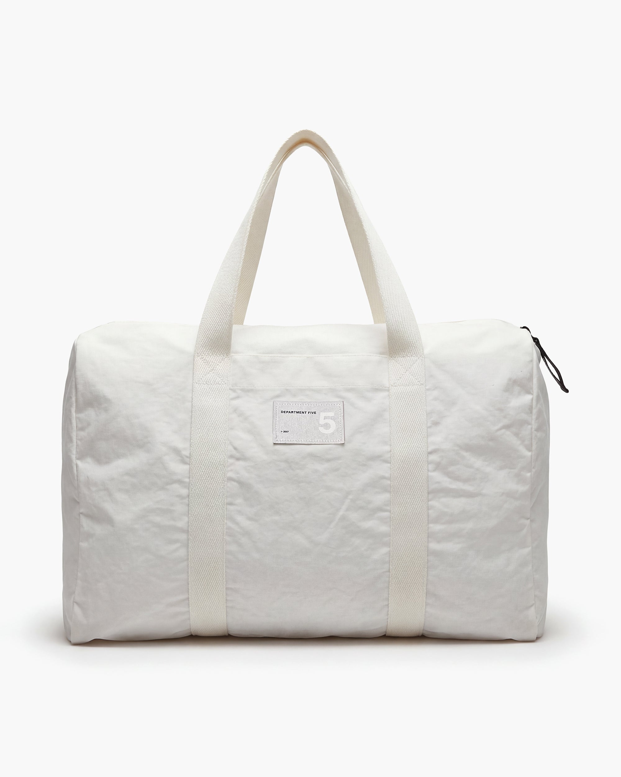 White duffle bag
