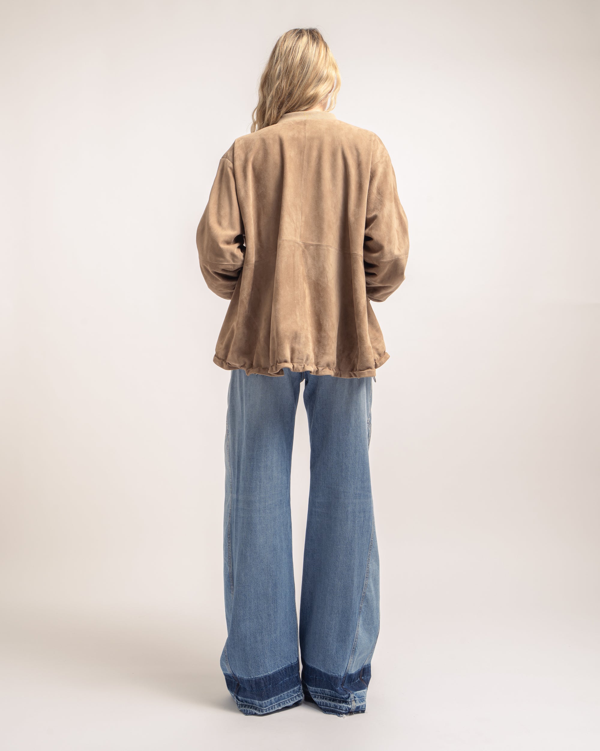 Machine bomber in suede
