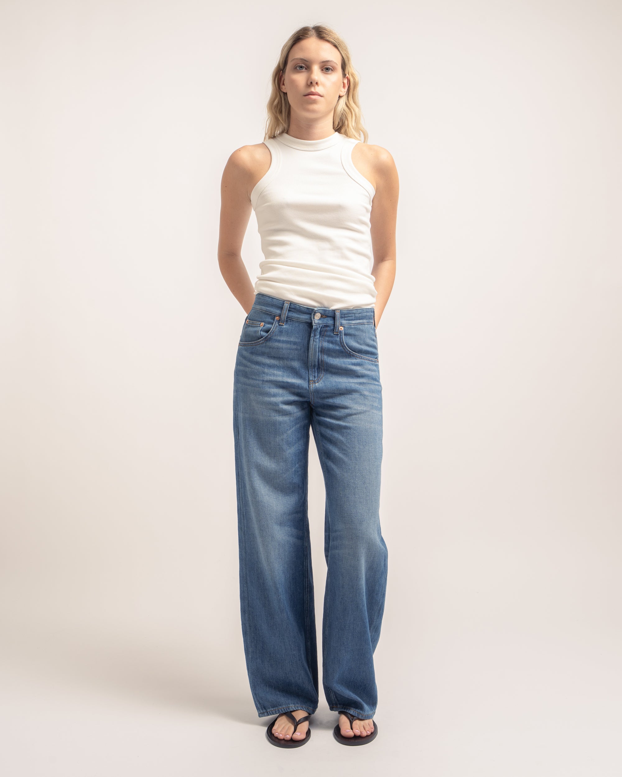 Pop jeans gamba ampia