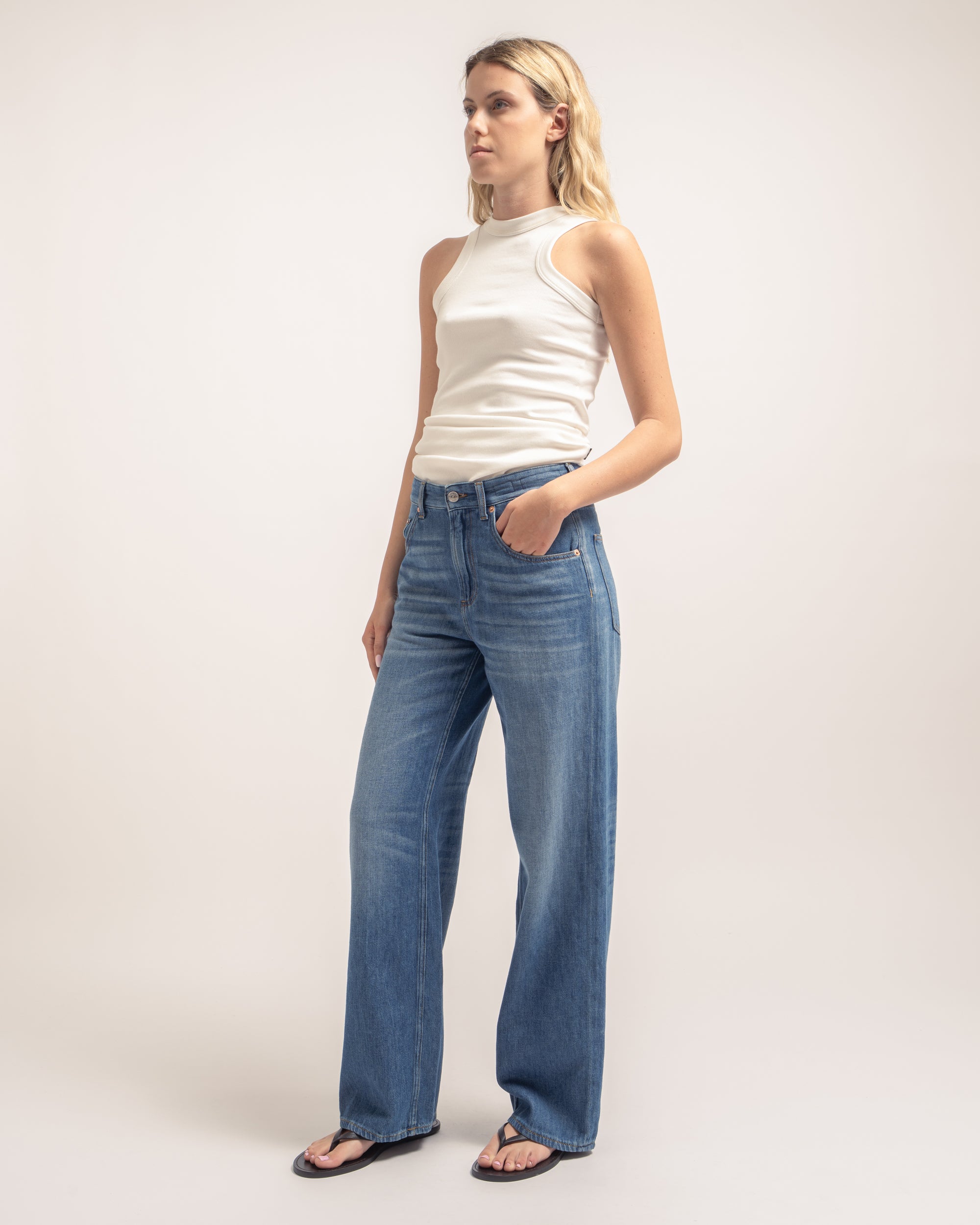 Pop jeans gamba ampia