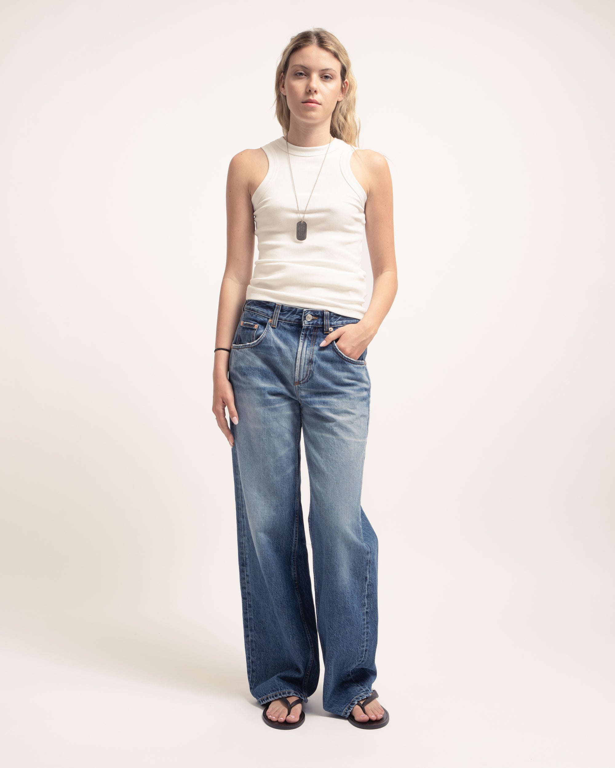 Pop jeans gamba ampia
