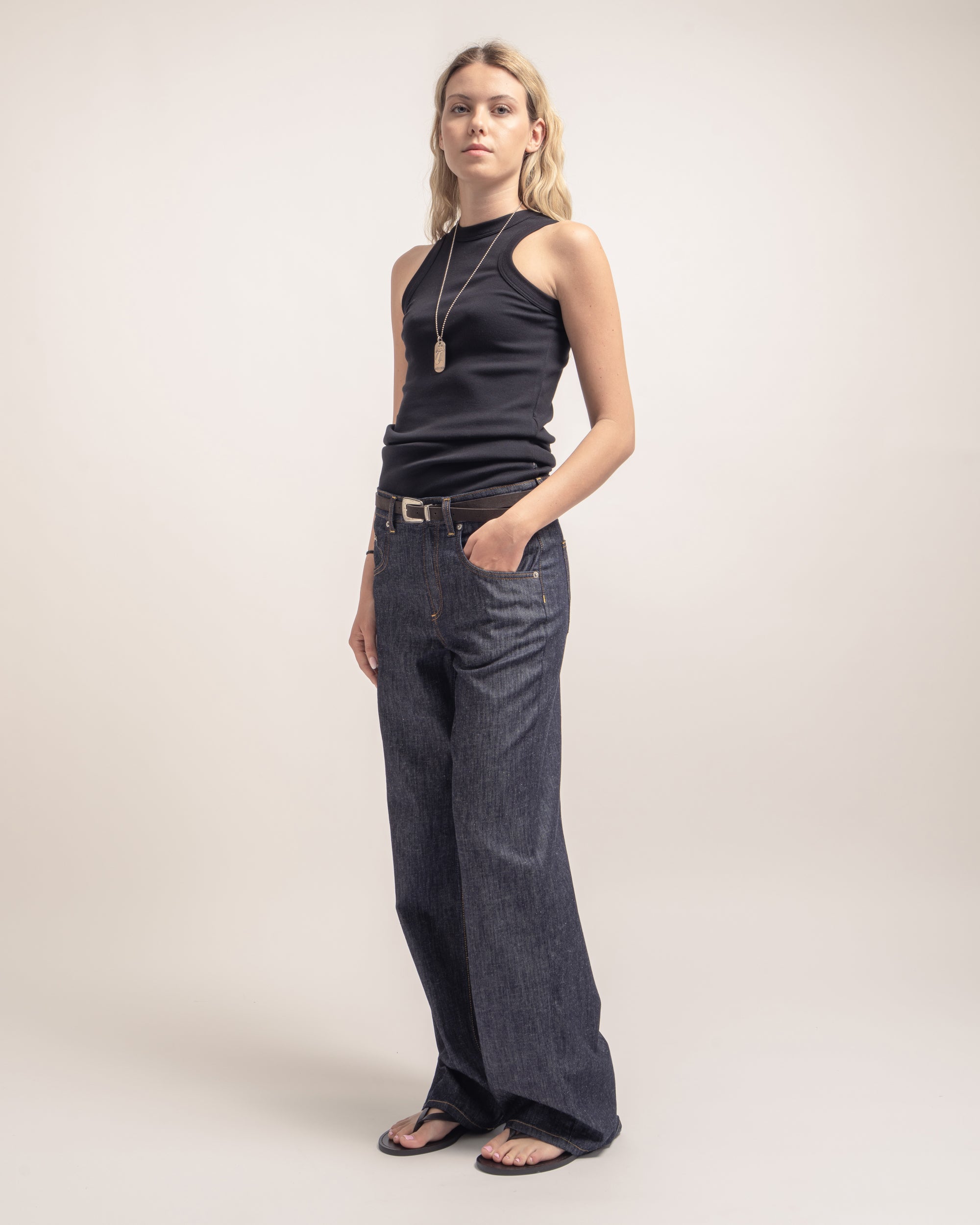 Pop jeans gamba ampia