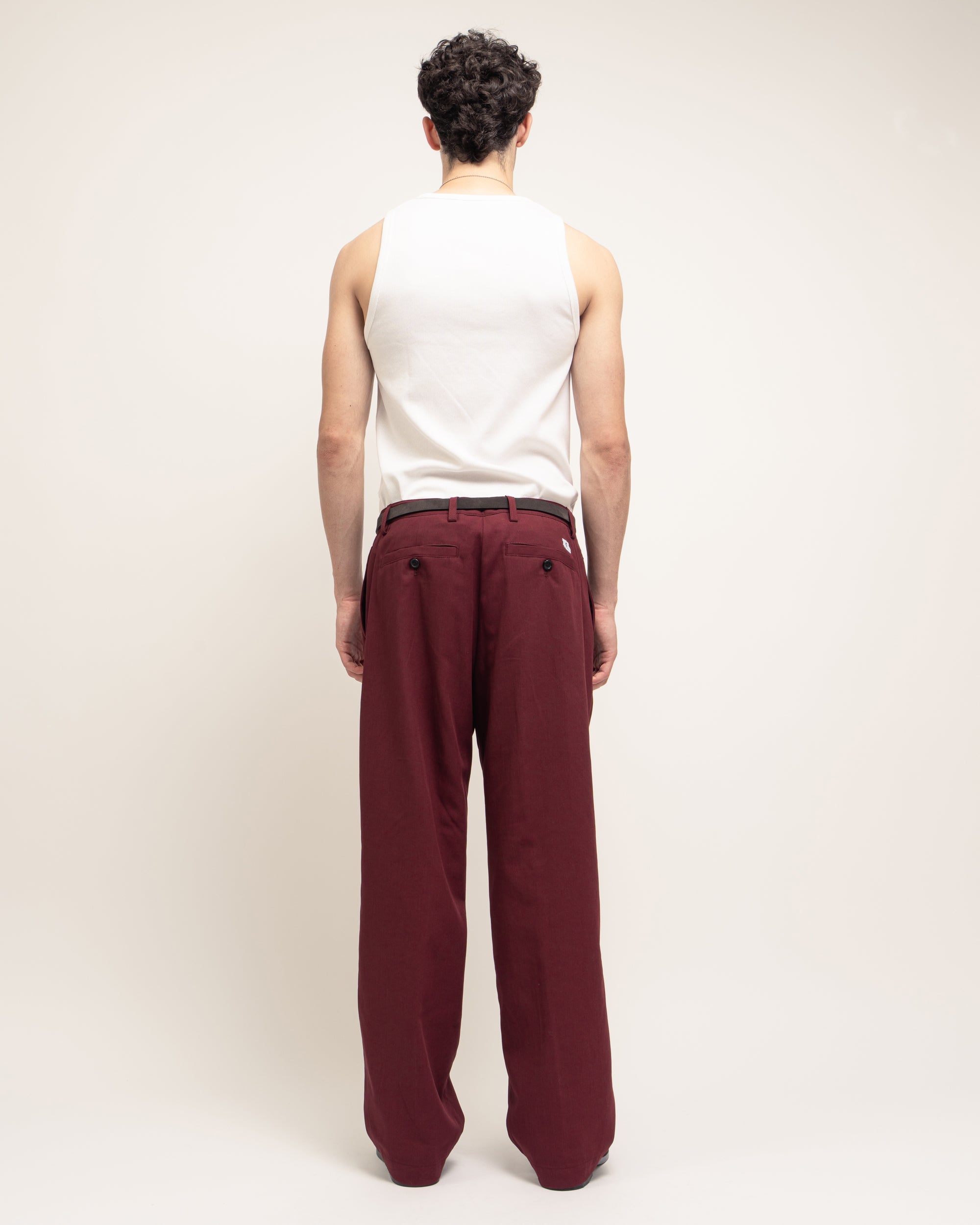 Rushen pantaloni con pieghe
