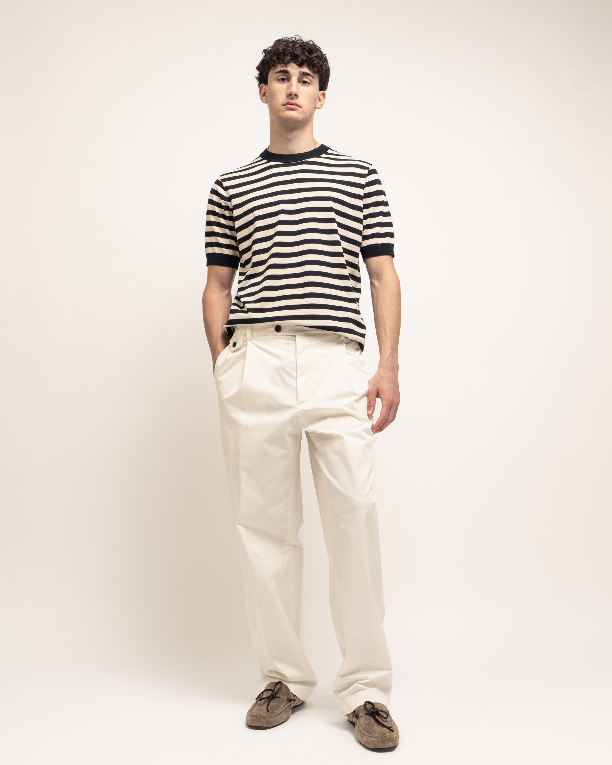 Rushen pantaloni con pieghe